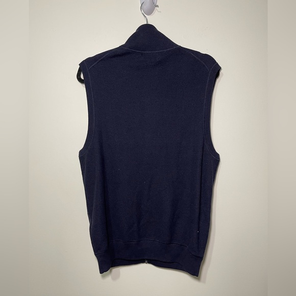 NWT- Polo Ralph Lauren Men’s navy Full zip Cotton sweater Vest in size L - Picture 8 of 8